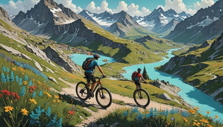 Les paysages alpins à admirer en VTT à Tignes