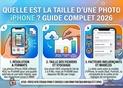 Quelle est la taille d&rsquo;une photo iPhone ? Guide complet 2026